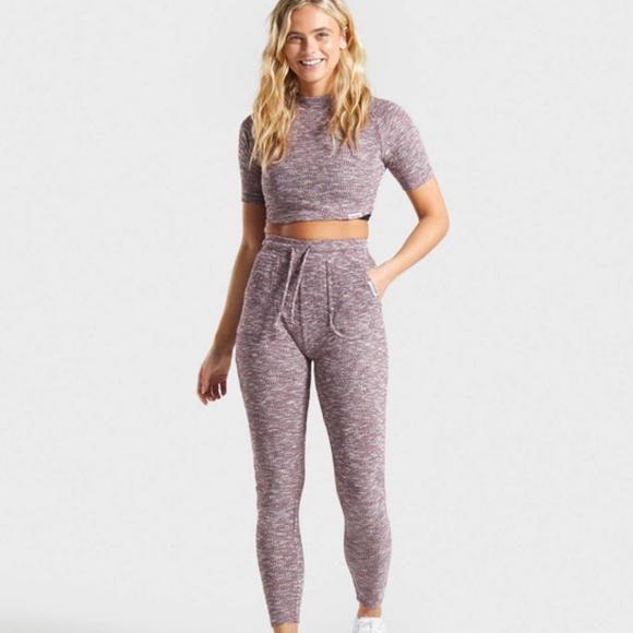 Gymshark Other - Gymshark Slounge Set Berry Marl